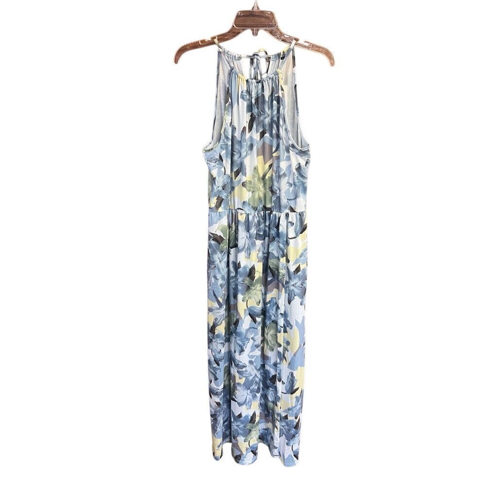 Kilig Wrap Camisole Printed Maxi Dress Sz L NWT